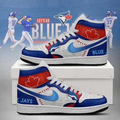 LIMITED EDITION - NEW CUSTOMIZED MLB12 TBJ TORONTO BLUE JAYS AIR JORDAN SNEAKERS