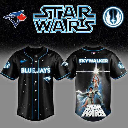 LIMITED EDITION - NEW CUSTOMIZED MLB12 TR BLUE JAYS x STAR WARS BASEBALL JERSEY