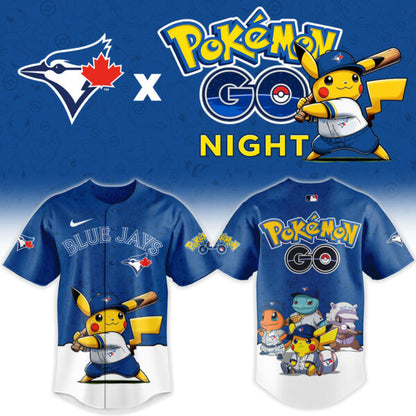 LIMITED EDITION - NEW CUSTOMIZED MLB12 TBJ TORONTO BLUE JAYS x POKEMON BASEBALL JERSEY & CAP