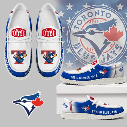 LIMITED EDITION - NEW CUSTOMIZED MLB12 TBJ TORONTO BLUE JAYS LOAFER SHOES