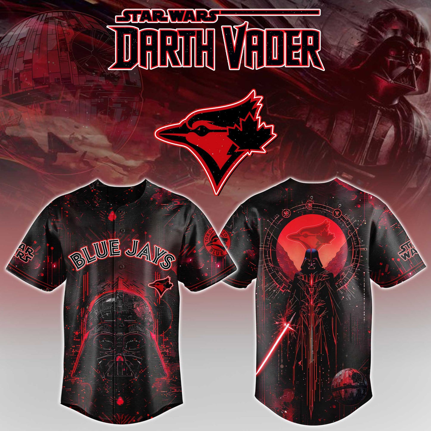 LIMITED EDITION - NEW CUSTOMIZED MLB12 TBJ TORONTO BLUE JAYS x STAR WARS BASEBALL JERSEY