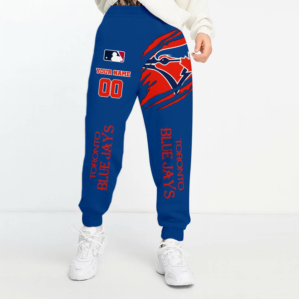 LIMITED EDITION - NEW CUSTOMIZED MLB12 TBJ TORONTO BLUE JAYS UNISEX LONG PANTS