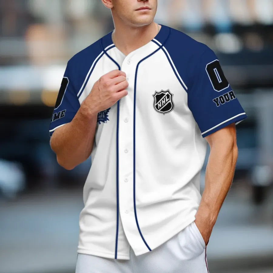 LIMITED EDITION - NEW CUSTOMIZED NHL23 TML TORONTO MAPLE LEAFS BASEBALL JERSEY