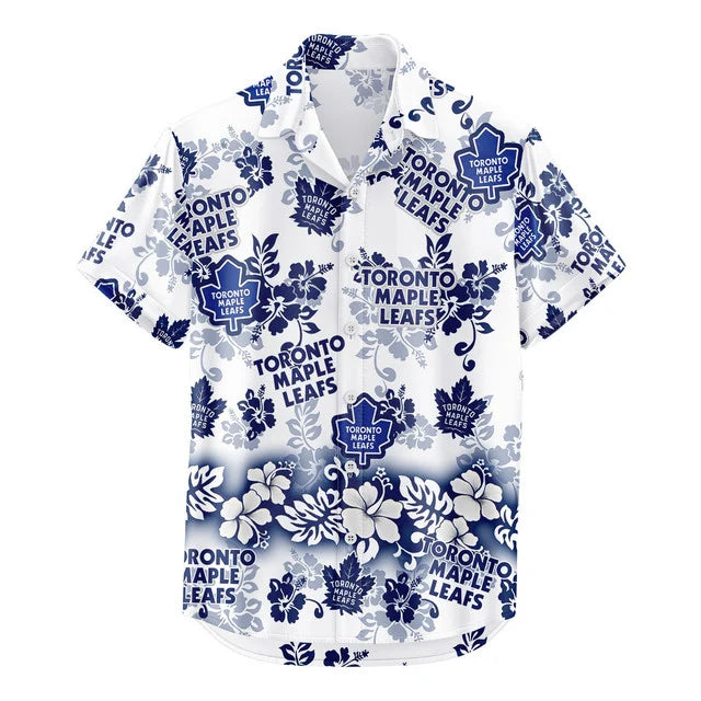 LIMITED EDITION - NEW CUSTOMIZED NHL23 TML TORONTO MAPLE LEAFS UNISEX HAWAIIAN SHIRT & SHORTS SET