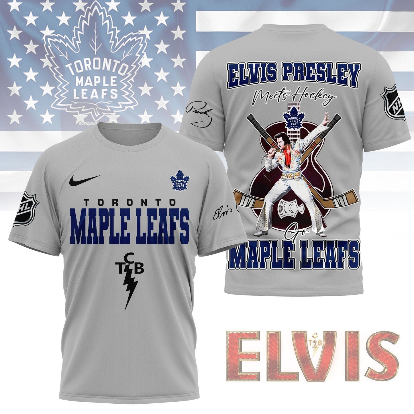 LIMITED EDITION - NEW CUSTOMIZED NHL23 TML TORONTO MAPLE LEAFS X ELVIS PRESLEY FAN 3D SHIRT