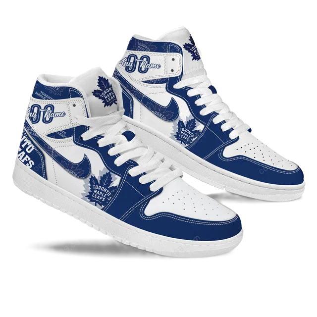 LIMITED EDITION - NEW CUSTOMIZED NHL23 TM LEAFS AIR JORDAN SNEAKERS