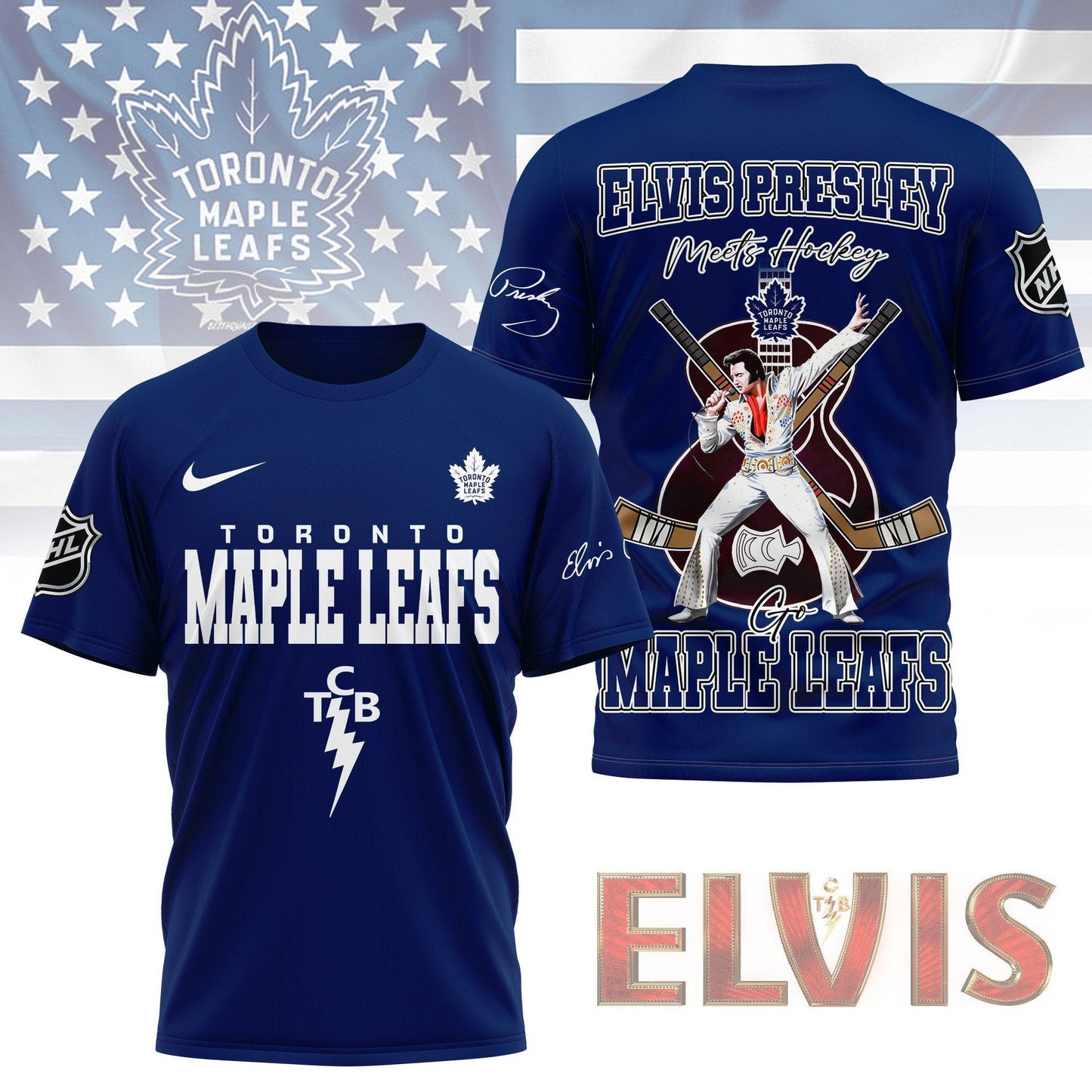 LIMITED EDITION - NEW CUSTOMIZED NHL23 TML TORONTO MAPLE LEAFS X ELVIS PRESLEY FAN 3D SHIRT
