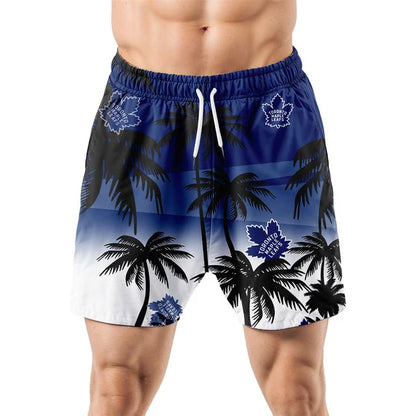 LIMITED EDITION - NEW CUSTOMIZED NHL23 TML TORONTO MAPLE LEAFS UNISEX HAWAIIAN SHIRT & SHORTS SET