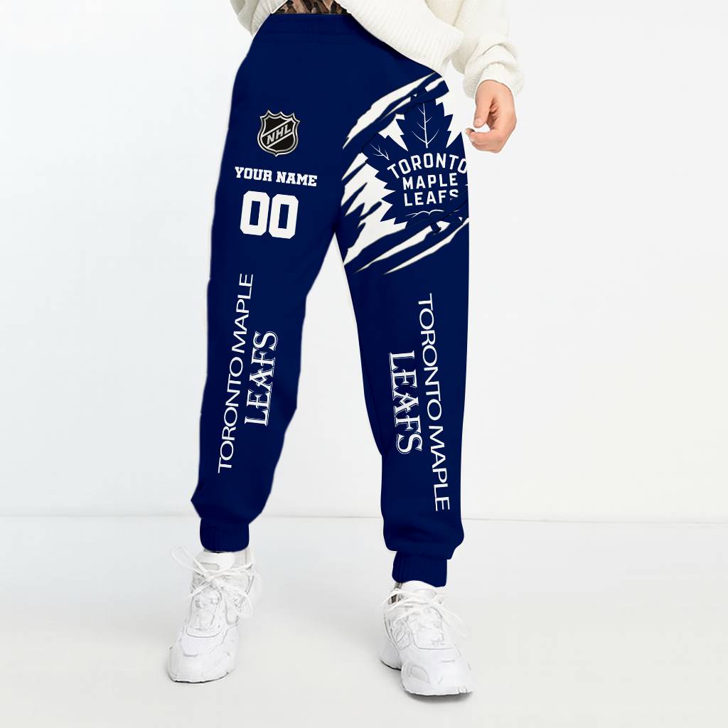 LIMITED EDITION - NEW CUSTOMIZED NHL23 TML TORONTO MAPLE LEAFS UNISEX LONG PANTS