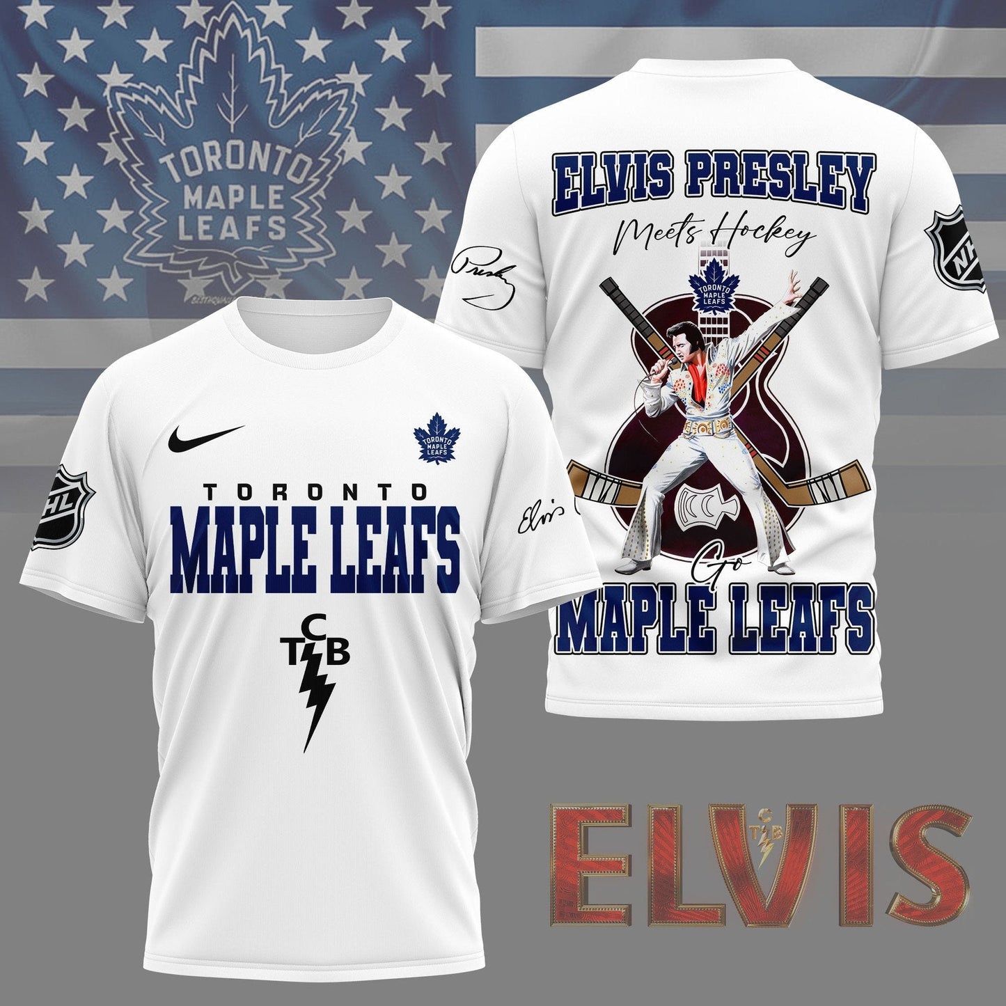 LIMITED EDITION - NEW CUSTOMIZED NHL23 TML TORONTO MAPLE LEAFS X ELVIS PRESLEY FAN 3D SHIRT
