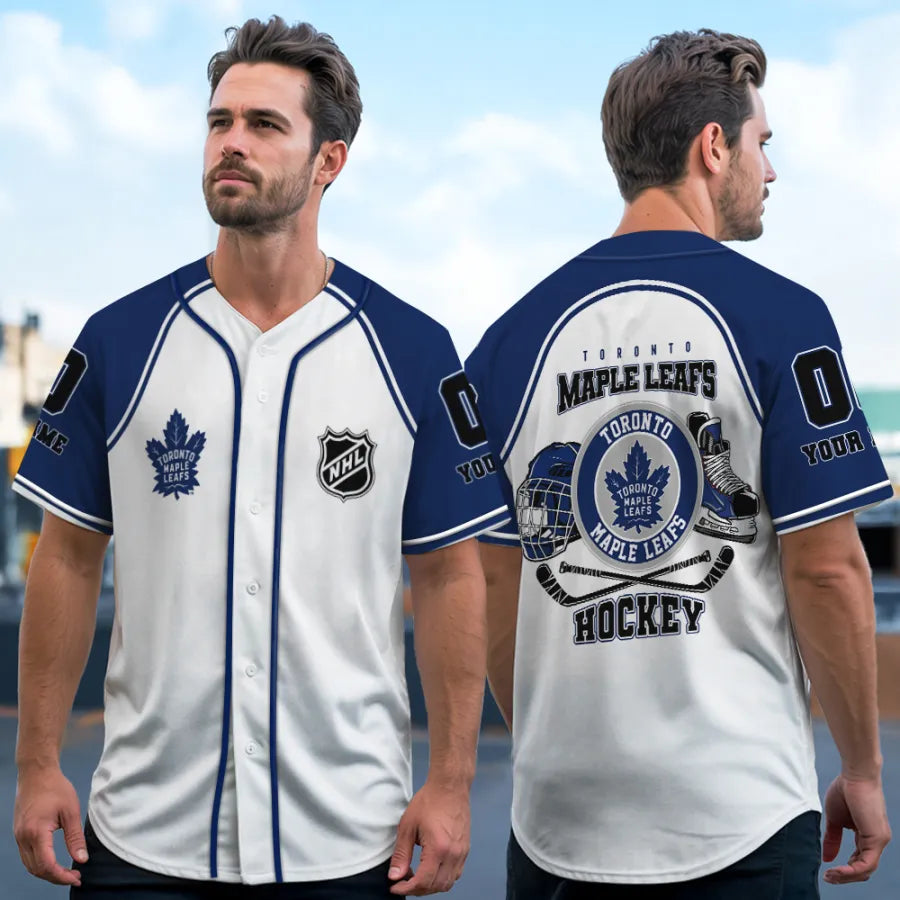 LIMITED EDITION - NEW CUSTOMIZED NHL23 TML TORONTO MAPLE LEAFS BASEBALL JERSEY