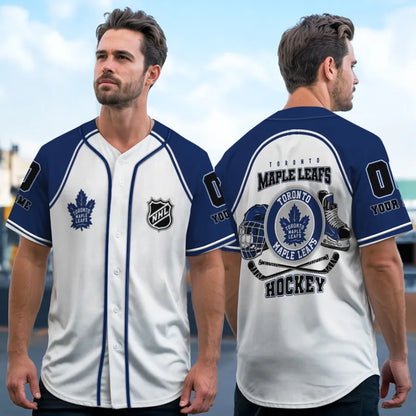 LIMITED EDITION - NEW CUSTOMIZED NHL23 TML TORONTO MAPLE LEAFS BASEBALL JERSEY