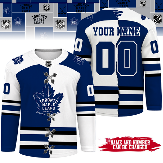 [SUPER SALE] NEW CUSTOMIZED NHL23 TML TORONTO MAPLE LEAFS UNISEX HOCKEY JERSEY