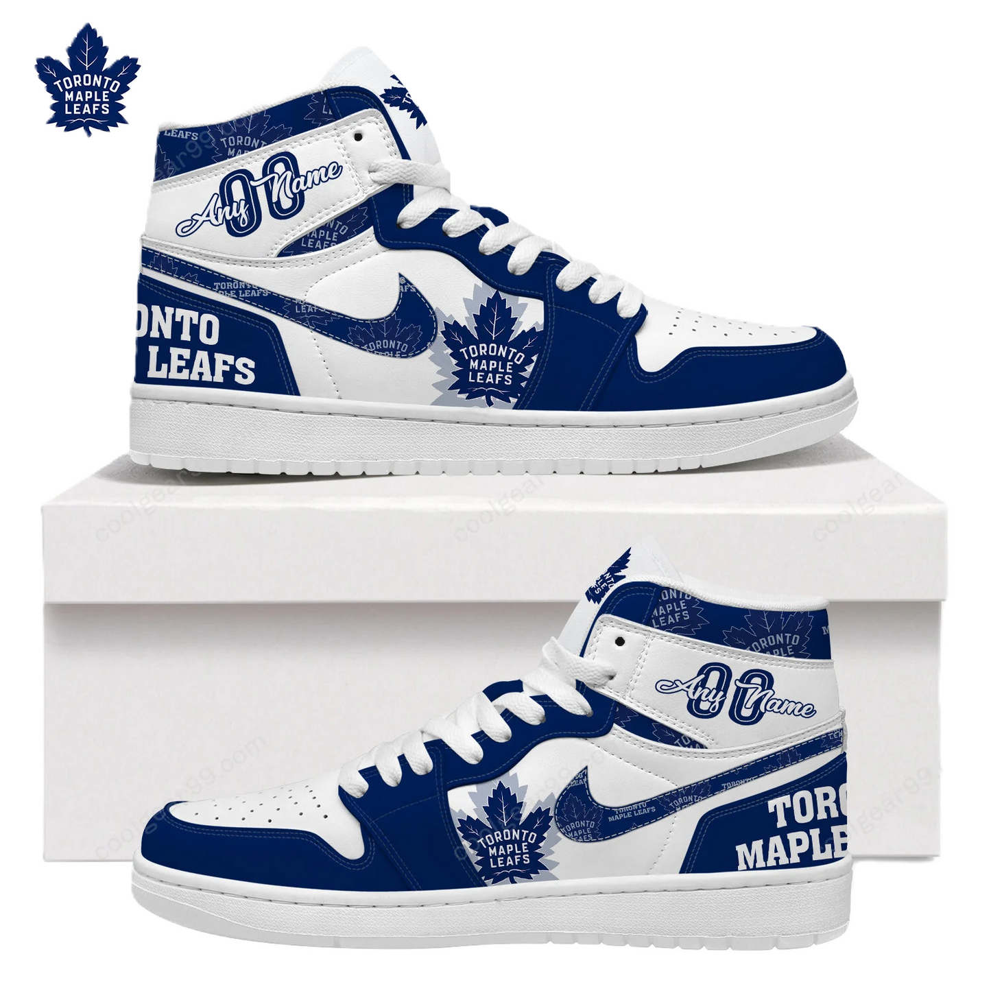 LIMITED EDITION - NEW CUSTOMIZED NHL23 TM LEAFS AIR JORDAN SNEAKERS