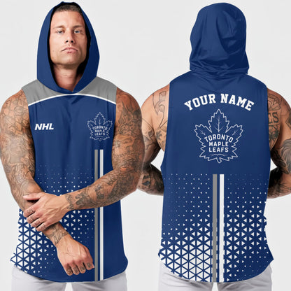 LIMITED EDITION - NEW CUSTOMIZED NHL23 TML TORONTO MAPLE LEAFS HOODED TANK TOP