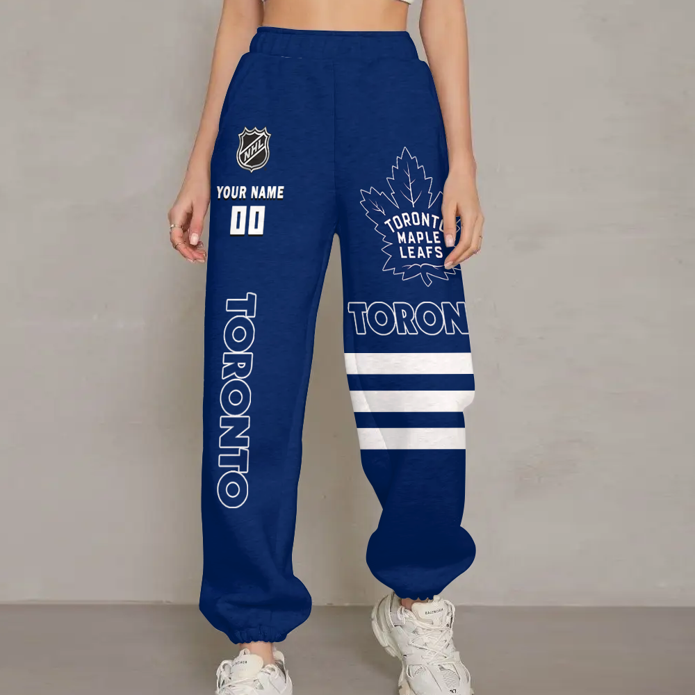 LIMITED EDITION - NEW CUSTOMIZED NHL23 TML TORONTO MAPLE LEAFS UNISEX LONG PANTS