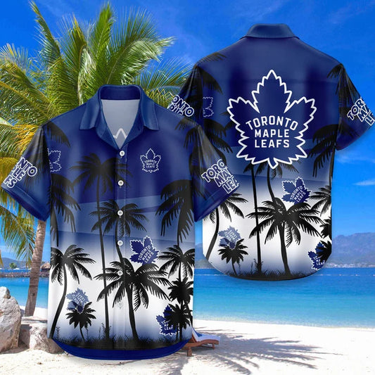LIMITED EDITION - NEW CUSTOMIZED NHL23 TML TORONTO MAPLE LEAFS UNISEX HAWAIIAN SHIRT & SHORTS SET