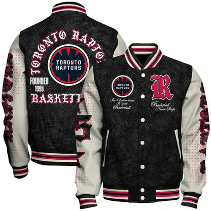 LIMITED EDITION - NEW CUSTOMIZED NBA24 TRA TORONTO RAPTORS BASEBALL JACKET, SATIN VARSITY JACKET