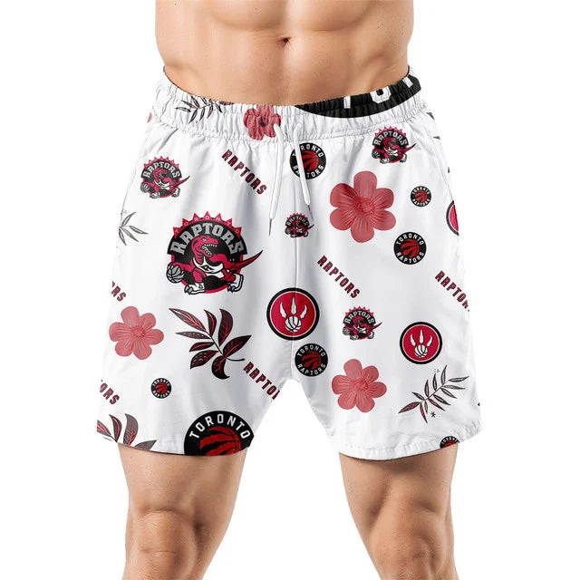 LIMITED EDITION - NEW CUSTOMIZED NBA24 TRA TORONTO RAPTORS UNISEX HAWAIIAN SHIRT & SHORTS SET