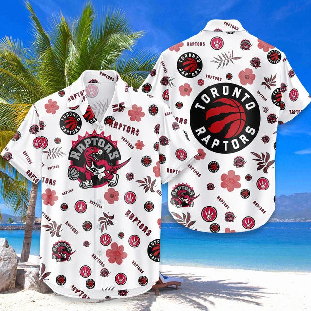 LIMITED EDITION - NEW CUSTOMIZED NBA24 TRA TORONTO RAPTORS UNISEX HAWAIIAN SHIRT & SHORTS SET