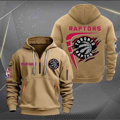 [HOT DEAL] NEW CUSTOMIZED NBA24 TR TORONTO RAPTORS QUARTER ZIP HOODIE