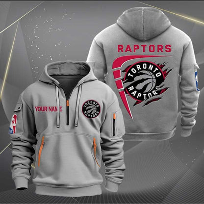 [HOT DEAL] NEW CUSTOMIZED NBA24 TR TORONTO RAPTORS QUARTER ZIP HOODIE