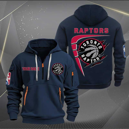 [HOT DEAL] NEW CUSTOMIZED NBA24 TR TORONTO RAPTORS QUARTER ZIP HOODIE