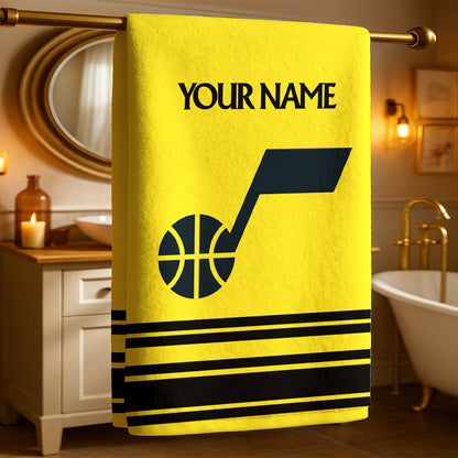 The Jazz NBA Personalized Beach & Bath Towel
