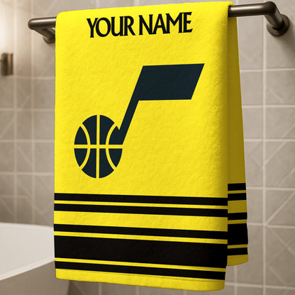 The Jazz NBA Personalized Beach & Bath Towel