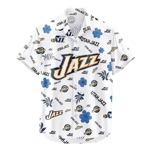 LIMITED EDITION - NEW CUSTOMIZED NBA29 UJZ UTAH JAZZ UNISEX HAWAIIAN SHIRT & SHORTS SET