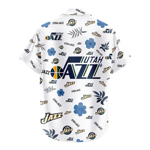 LIMITED EDITION - NEW CUSTOMIZED NBA29 UJZ UTAH JAZZ UNISEX HAWAIIAN SHIRT & SHORTS SET