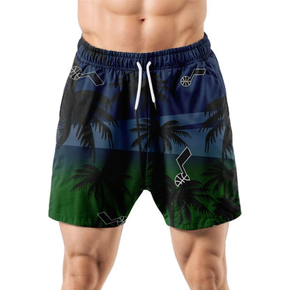 LIMITED EDITION - NEW CUSTOMIZED NBA29 UJZ UTAH JAZZ UNISEX HAWAIIAN SHIRT & SHORTS SET