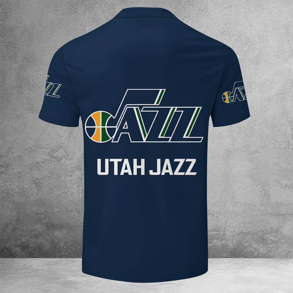 LIMITED EDITION - NEW CUSTOMIZED NBA29 UJ UTAH JAZZ ZIP POLO SHIRT