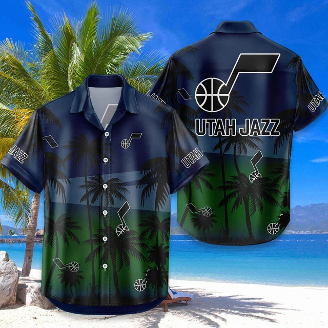 LIMITED EDITION - NEW CUSTOMIZED NBA29 UJZ UTAH JAZZ UNISEX HAWAIIAN SHIRT & SHORTS SET