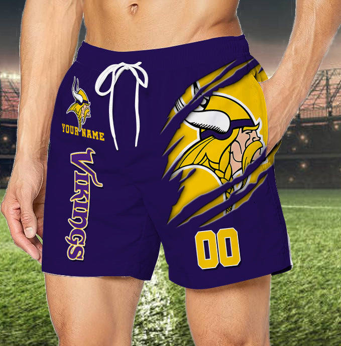 LIMITED EDITION - NEW PREMIUM NFL05 MVK MINNESOTA VIKINGS SHORT PANTS