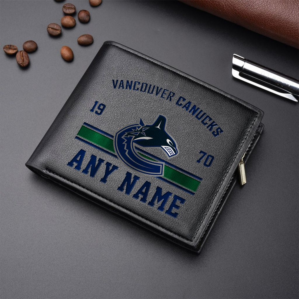 LIMITED EDITION - NEW CUSTOMIZED NHL19 VCC VANCOUVER CANUCKS LEATHER WALLET