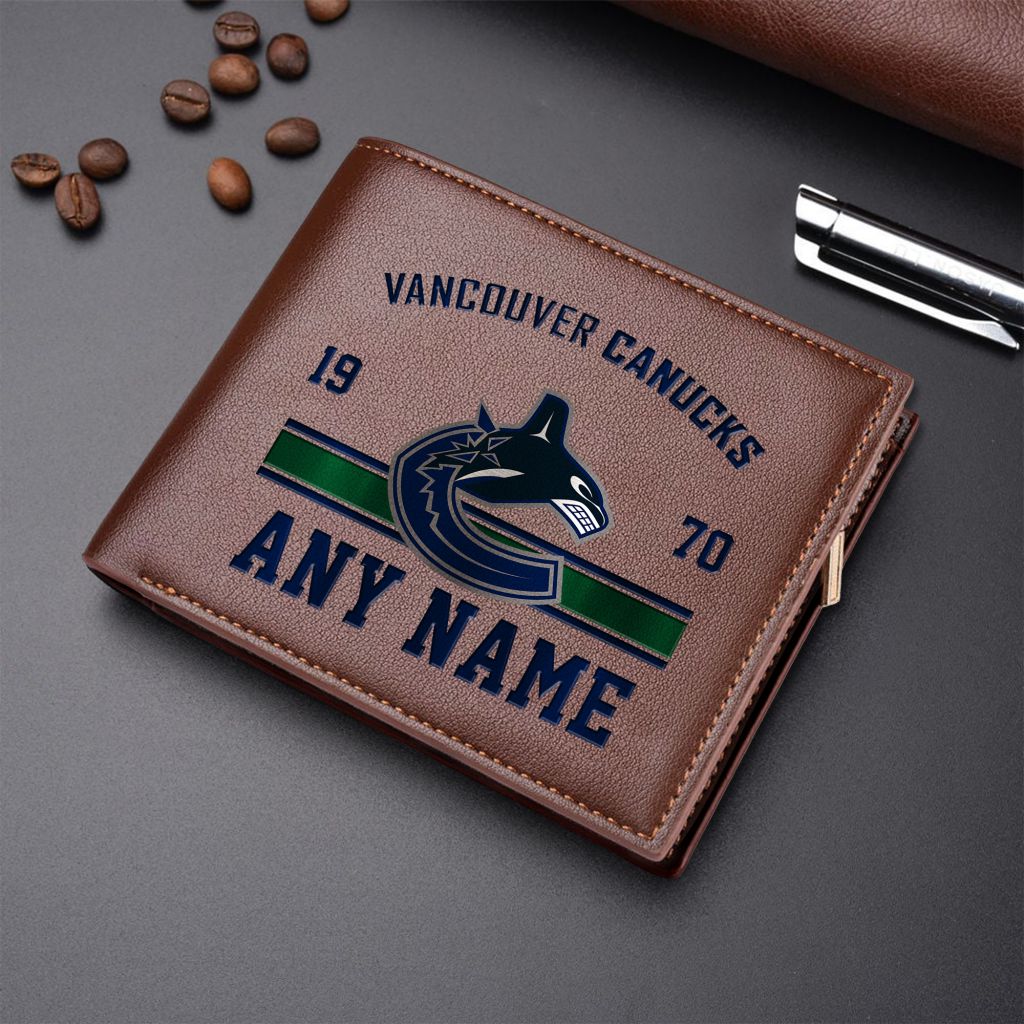 LIMITED EDITION - NEW CUSTOMIZED NHL19 VCC VANCOUVER CANUCKS LEATHER WALLET