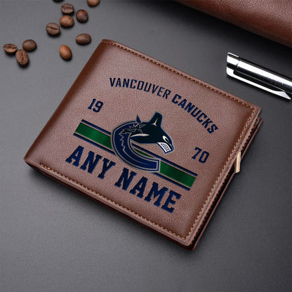 LIMITED EDITION - NEW CUSTOMIZED NHL19 VCC VANCOUVER CANUCKS LEATHER WALLET
