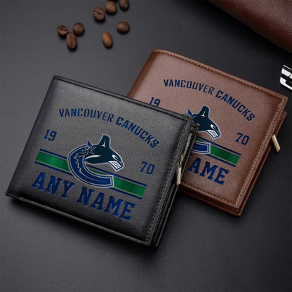 LIMITED EDITION - NEW CUSTOMIZED NHL19 VCC VANCOUVER CANUCKS LEATHER WALLET