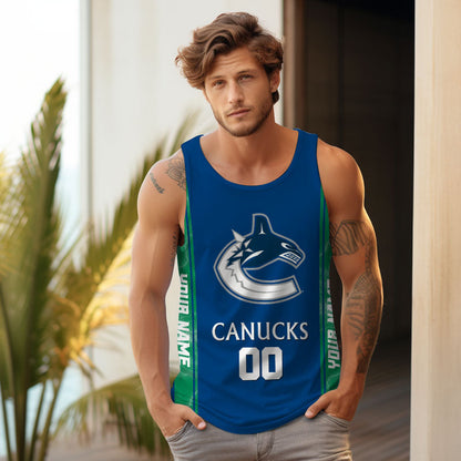 LIMITED EDITION - NEW CUSTOMIZED NHL19 VCC VANCOUVER CANUCKS UNISEX TANK TOP