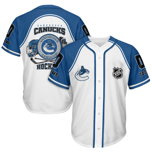LIMITED EDITION - NEW CUSTOMIZED NHL19 VCC VANCOUVER CANUCKS BASEBALL JERSEY