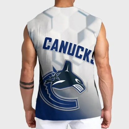 LIMITED EDITION - NEW CUSTOMIZED NHL19 VCC VANCOUVER CANUCKS TANK TOP & GYM SHIRT