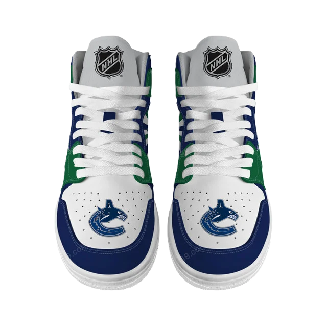 LIMITED EDITION - NEW CUSTOMIZED NHL19 VC CANUCKS AIR JORDAN SNEAKERS
