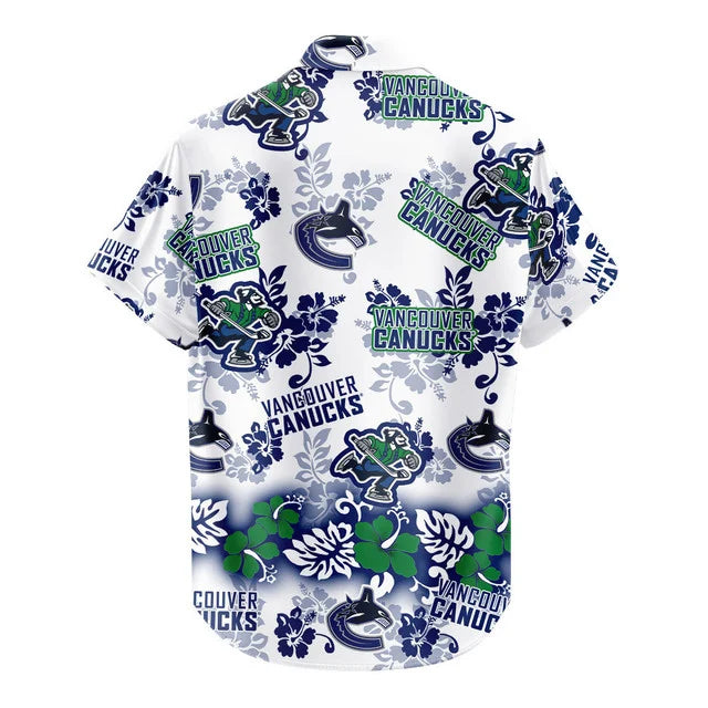 LIMITED EDITION - NEW CUSTOMIZED NHL19 VCC VANCOUVER CANUCKS UNISEX HAWAIIAN SHIRT & SHORTS SET