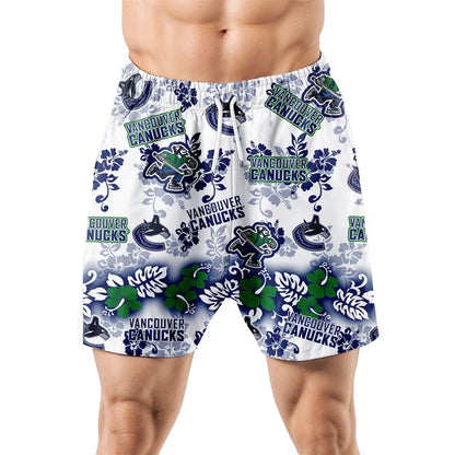 LIMITED EDITION - NEW CUSTOMIZED NHL19 VCC VANCOUVER CANUCKS UNISEX HAWAIIAN SHIRT & SHORTS SET