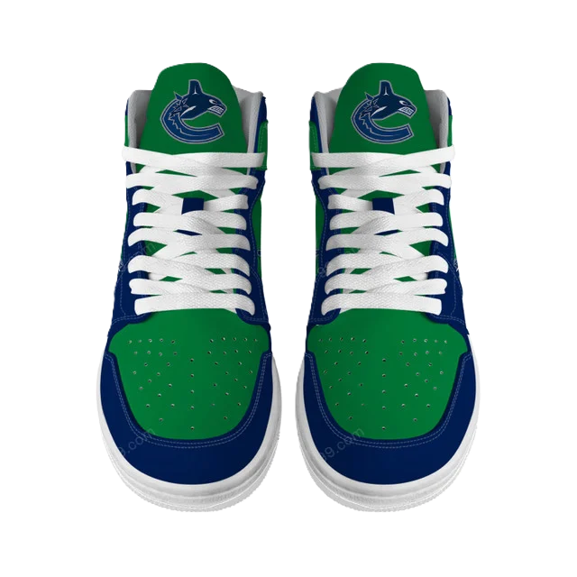 LIMITED EDITION - NEW CUSTOMIZED NHL19 VC CANUCKS AIR JORDAN SNEAKERS