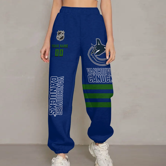 LIMITED EDITION - NEW CUSTOMIZED NHL19 VCC VANCOUVER CANUCKS UNISEX LONG PANTS