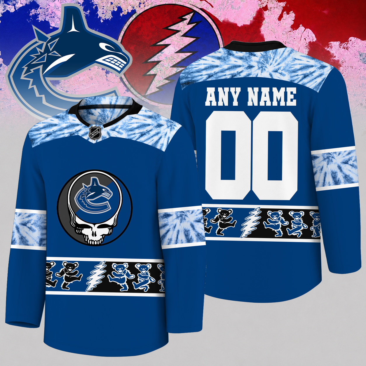 [SUPER SALE] NEW CUSTOMIZED NHL19 VCC VANCOUVER CANUCKS UNISEX HOCKEY JERSEY