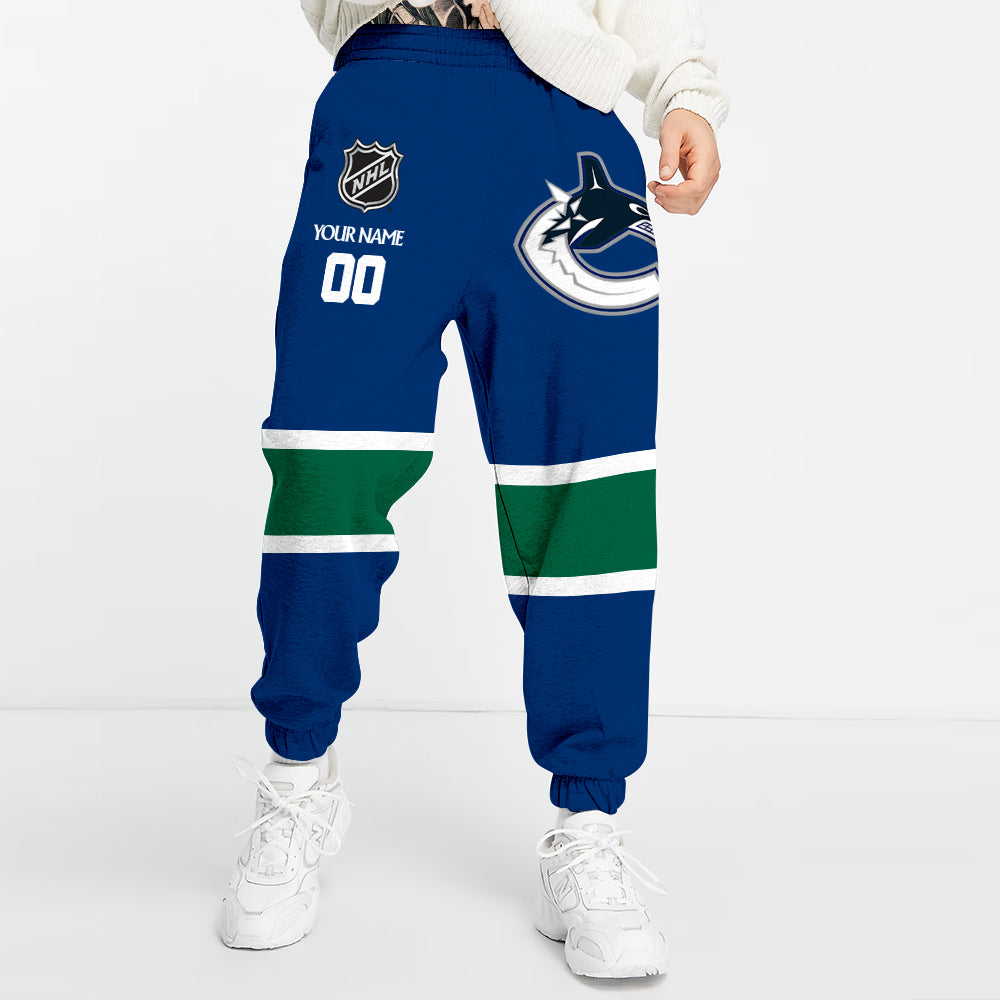 LIMITED EDITION - NEW CUSTOMIZED NHL19 VCC VANCOUVER CANUCKS COMBO HOODIE & LONGPANTS