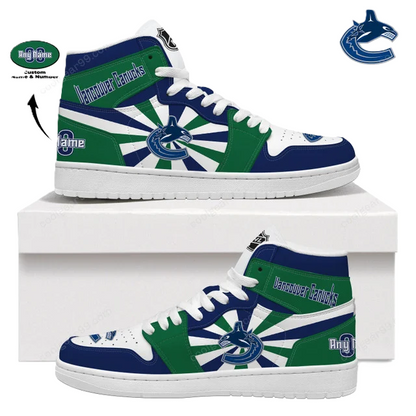 LIMITED EDITION - NEW CUSTOMIZED NHL19 VC CANUCKS AIR JORDAN SNEAKERS